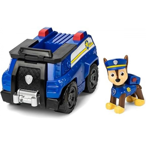 PAW Patrol, Polizei-Fahrzeug mit Chase-Figur (Sustainable Basic Vehicle/Basis Fahrzeug)