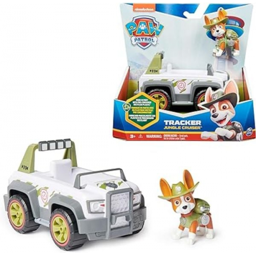 Paw Patrol, Dschungel-Truck mit Tracker-Figur (Sustainable Basic Vehicle/Basis Fahrzeug)