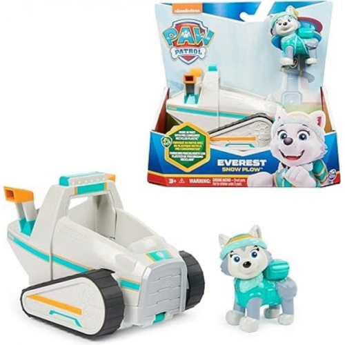 Paw Patrol, Schneemobil mit Everest-Figur (Sustainable Basic Vehicle/Basis Fahrzeug)