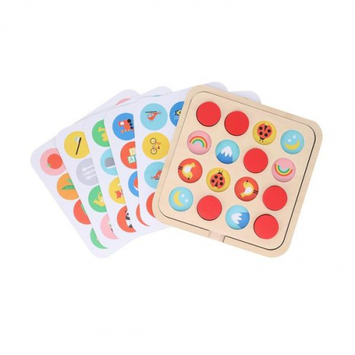 Multi-Theme Matching Wooden Memory Game