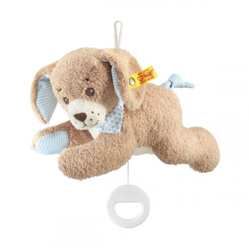 Steiff - Gute-Nacht-Hund Spieluhr, blau, 22cm