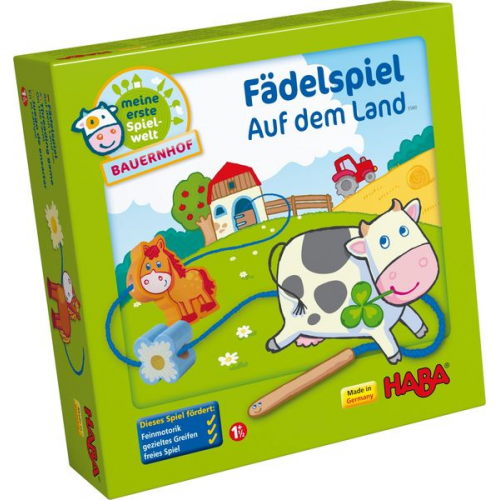 HABA Meine erste Spielwelt Bauernhof: Fädelspiel auf dem Land