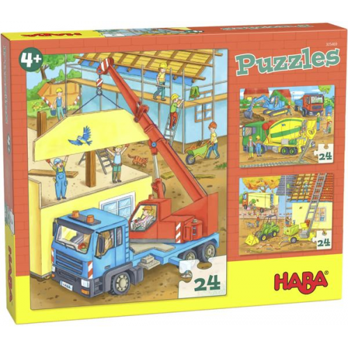 HABA - Puzzle Auf der Baustelle, 20 Teile