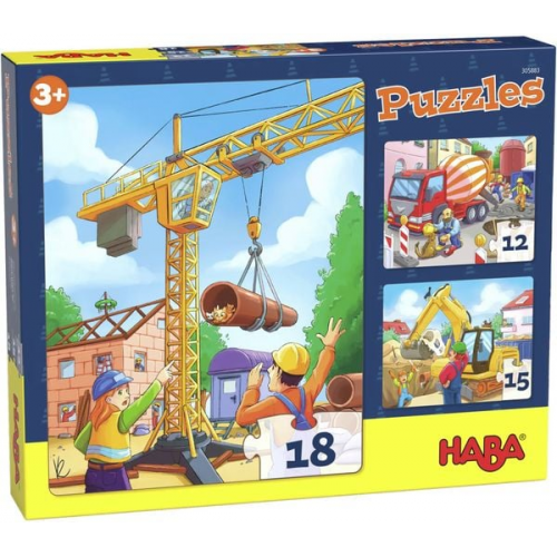 HABA - Puzzles Baustellenfahrzeuge