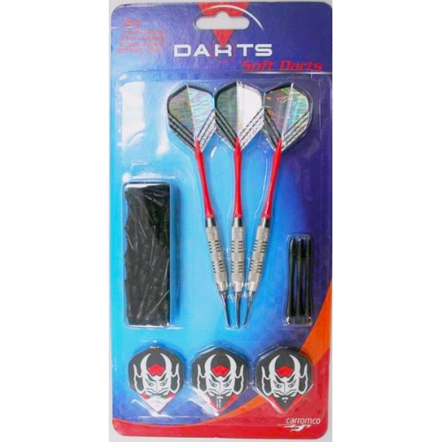 Carromco 89553 - Softdart Set S, 3 Softdarts + 50 Tips