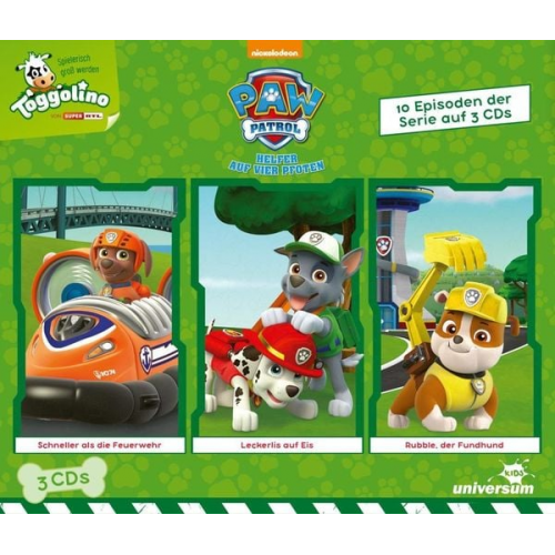 PAW Patrol Hörspielbox 2 (Feuerwehr / Leckerlis / Fundhund)