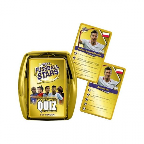 Winning Moves 63360 - Top Trumps Quiz, Welt-Fussballstars, Wissensspiel