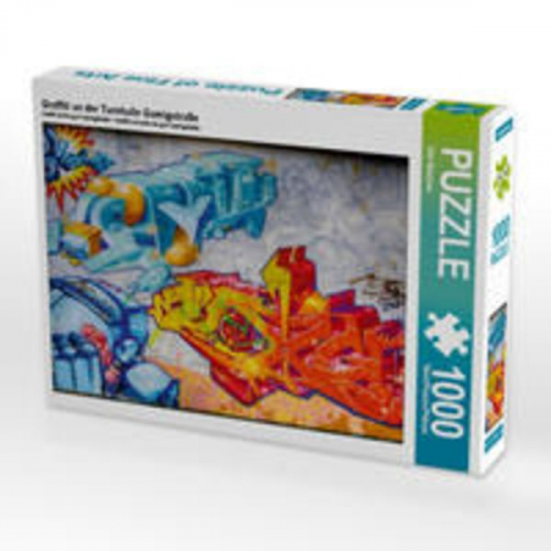 CALVENDO Puzzle Graffiti an der Turnhalle Gamigstraße 1000 Teile Lege-Größe 64 x 48 cm Foto-Puzzle Bild von Dirk Meutzner