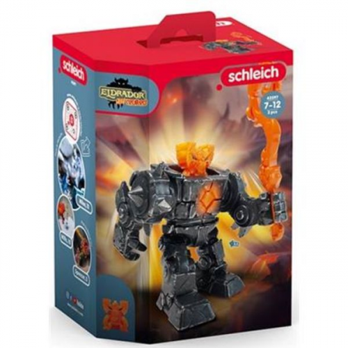 Schleich 42597 - Eldrador, Mini Creatures, Schatten Lava Roboter, Action-Spielfigur