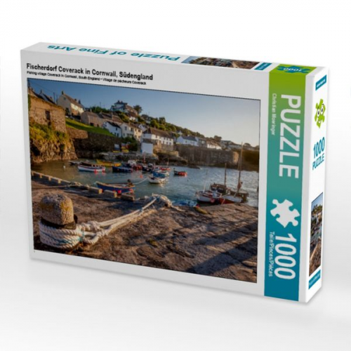 CALVENDO Puzzle Fischerdorf Coverack in Cornwall, Südengland | 1000 Teile Lege-Größe 64x48cm Foto-Puzzle für glückliche Stunden