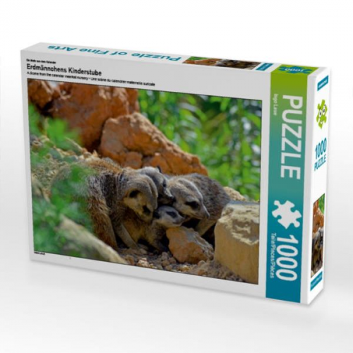 CALVENDO Puzzle Erdmännchens Kinderstube 1000 Teile Lege-Größe 64 x 48 cm Foto-Puzzle Bild von Ingo Laue