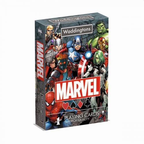 Winning Moves - Number 1 Spielkarten - Marvel Universe im Display, 12 Stck