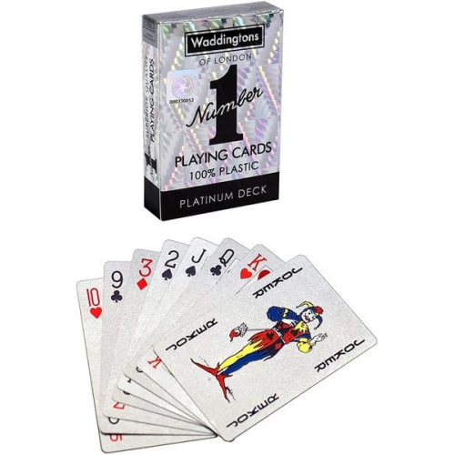 Winning Moves 035521 - Nummer 1 Spielkarten Platinum Deck, Waddingtons of London, Französisches Blatt, 54 Karten