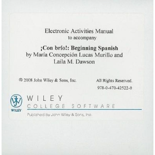 Maria Concepcion Lucas Murillo Laila M. Dawson - Con Brio: Beginning Spanish, Electronic Activities Manual