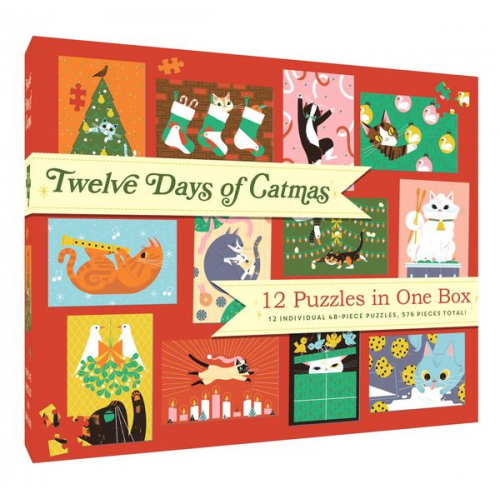 12 Puzzles in One Box: Twelve Days of Catmas