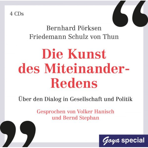 Bernhard Pörksen Friedemann Schulz Thun - Die Kunst des Miteinander-Redens