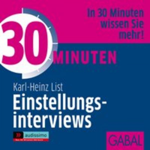 Karl-Heinz List - 30 Minuten Einstellungsinterviews