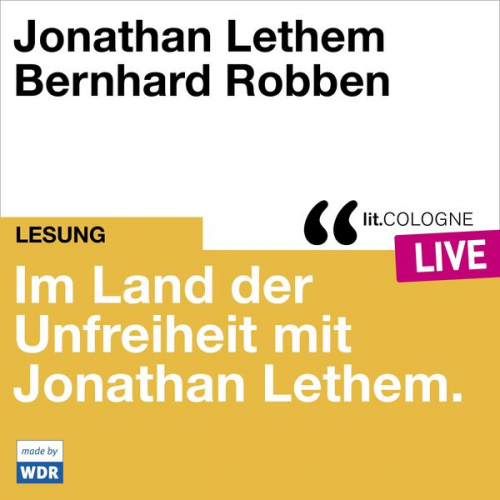 Jonathan Lethem Larissa Aimee Breidbach - Im Land der Unfreiheit mit Jonathan Lethem