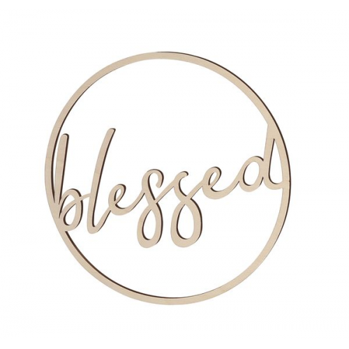 Deko-Holzreif "blessed"