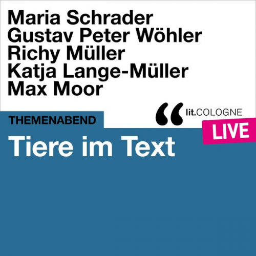 Maria Schrader Gustav Peter Wöhler Max Moor - Tiere im Text