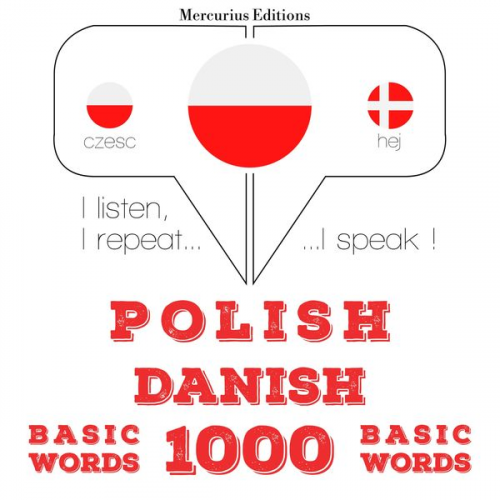 JM Gardner - Polski - Duński: 1000 podstawowych słów