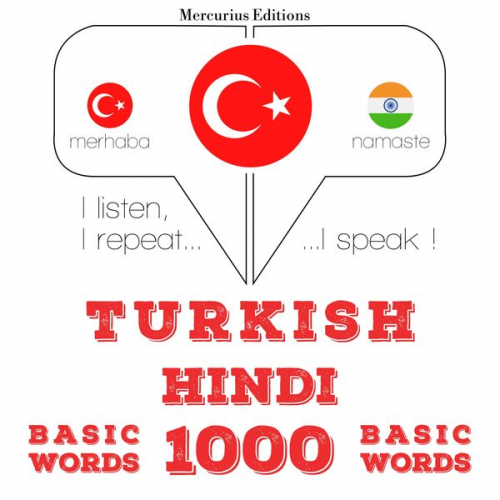 JM Gardner - Türkçe - Hintçe: 1000 temel kelime