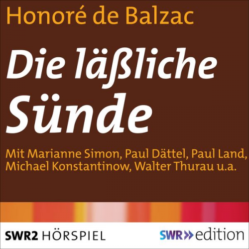 Honore de Balzac - Die läßliche Sünde