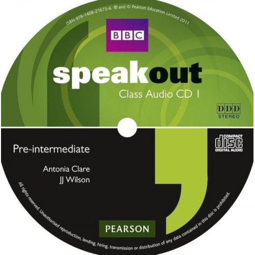 Antonia Clare J. J. Wilson - Clare, A: Speakout Pre-Intermediate Class CD (x3)