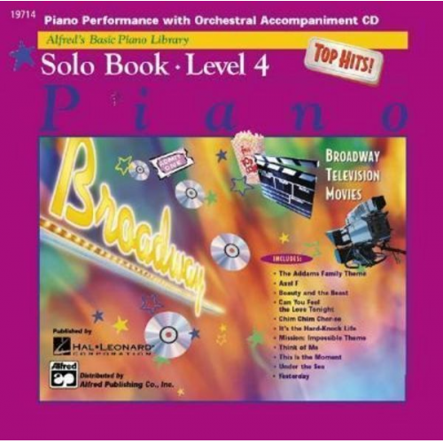 Alfred's Basic Piano Library Top Hits! Solo Book CD, Bk 4