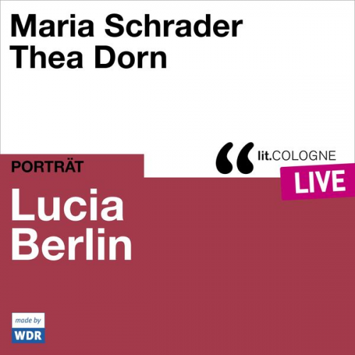 Maria Schrader Thea Dorn - Lucia Berlin