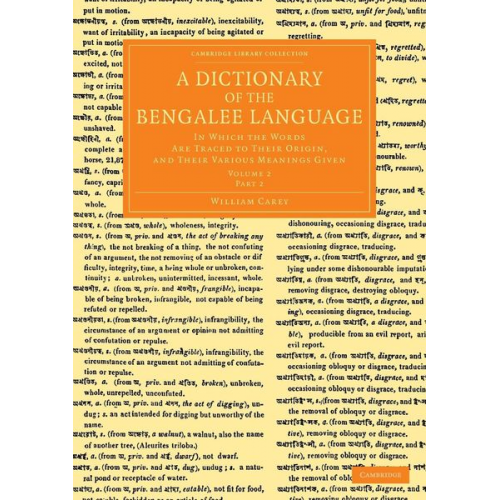 William Carey - A Dictionary of the Bengalee Language - Volume 2