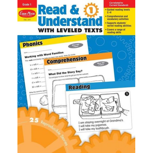 Educational Publishers Evan-Moor - Read and Understand with Leveled Texts, Grade 1 Teacher Resource