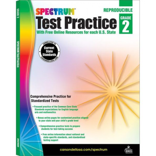 Spectrum Carson Dellosa Education - Spectrum Test Practice, Grade 2