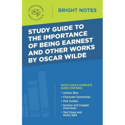 Study Guide to The Importance of Being Earnest and Other Works by Oscar Wilde