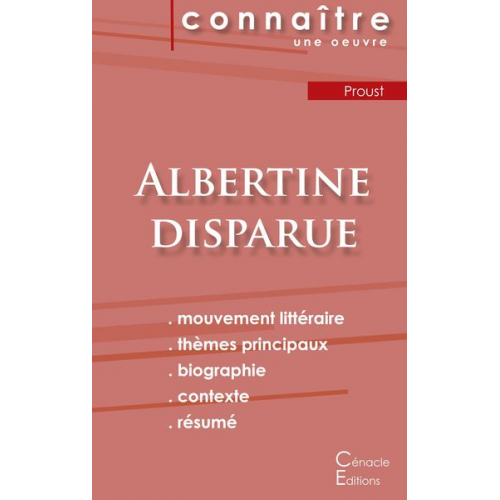 Marcel Proust - Fiche de lecture Albertine disparue de Marcel Proust (analyse littéraire de référence et résumé complet)