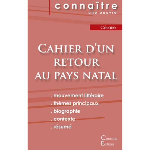 Aimé Césaire - Fiche de lecture Cahier d'un retour au pays natal de Césaire (Analyse littéraire de référence et résumé complet)