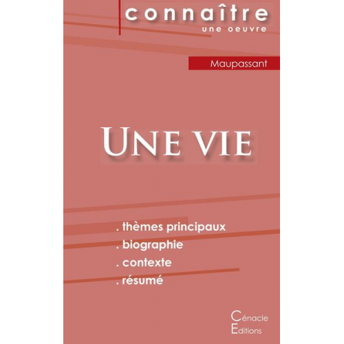 Guy de Maupassant - Fiche de lecture Une vie de Maupassant (Analyse littéraire de référence et résumé complet)