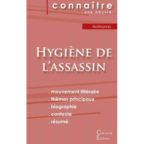 Amélie Nothomb - Fiche de lecture Hygiène de l'assassin de Nothomb (Analyse littéraire de référence et résumé complet)