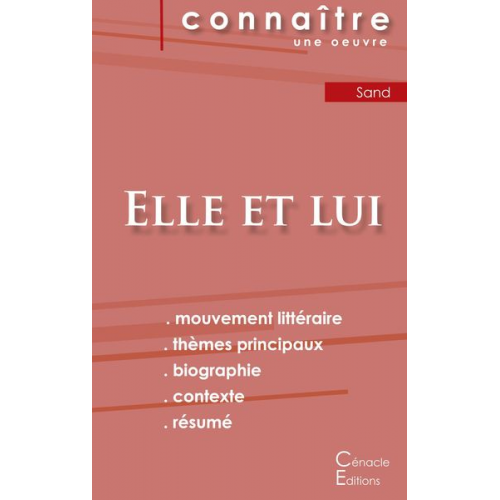 George Sand - Fiche de lecture Elle et lui de George Sand (analyse littéraire de référence et résumé complet)