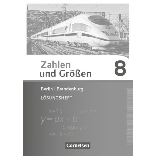 Ilona Gabriel Ines Knospe Martina Verhoeven Udo Wennekers - Zahlen und Größen 8. Schuljahr - Berlin und Brandenburg - Lösungen zum Schülerbuch