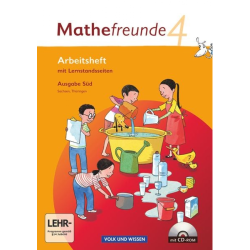 Edmund Wallis Birgit Schlabitz Ursula Kluge Jana Elsner Kathrin Fiedler - Mathefreunde 4. Schuljahr - Süd - Arbeitsheft mit CD-ROM und Lernstandsseiten