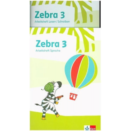 Zebra 3. Paket: Arbeitsheft Lesen/Schreiben und Arbeitsheft Sprache Klasse 3