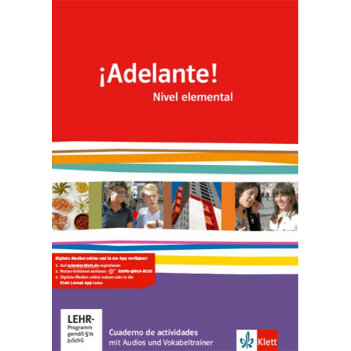 ¡Adelante!.Cuaderno de actividades mit Audios und Vokabeltrainer 1. Lernjahr