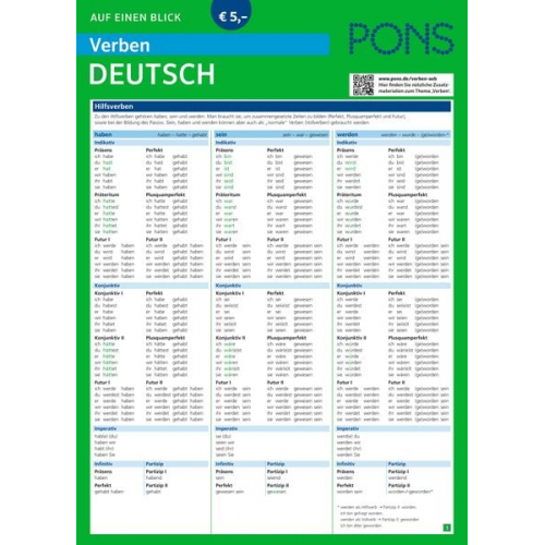 PONS Verben auf einen Blick Deutsch