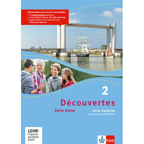 Découvertes 2. Série bleue. Cahier d'activités mit MP3-CD und Video-DVD