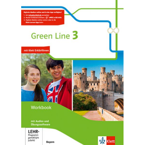 Green Line 3. Workbook mit Audios und Übungssoftware 7. Klasse. Ausgabe Bayern