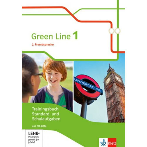 Green Line 1. 2. Fremdsprache. Trainingsbuch Standard- und Schulaufgaben, Heft mit Lösungen und MediensammlungKlasse 6