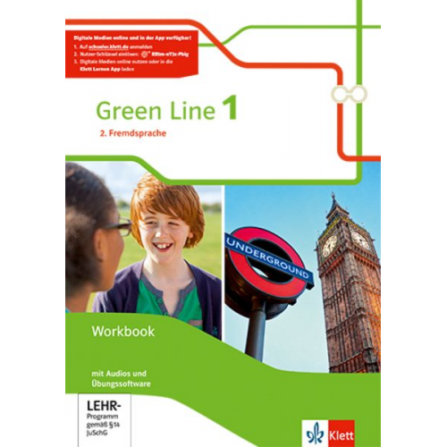 Green Line 1. 2. Fremdsprache. Workbook mit Audios und Übungssoftware Klasse 6