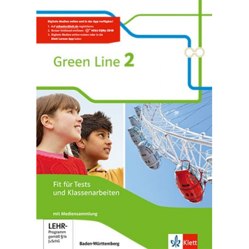 Green Line. Fit für Tests und Klassenarbeiten, Arbeitsheft mit Lösungsheft und Mediensammlung 6. Klasse. Ausgabe Baden-Württemberg ab 2016