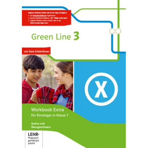 Green Line 3. 7. Klasse. Workbook Extra mit digitalen Medien zum Arbeitsheft in der Klett Lernen App Klasse 7